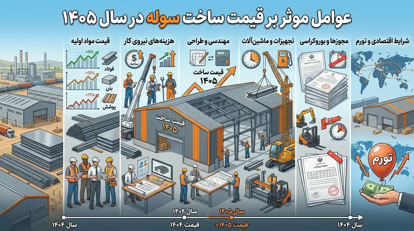 عوامل موثر بر قیمت ساخت سوله در سال ۱۴۰۵