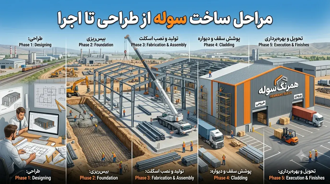 مراحل ساخت سوله از طراحی تا اجرا