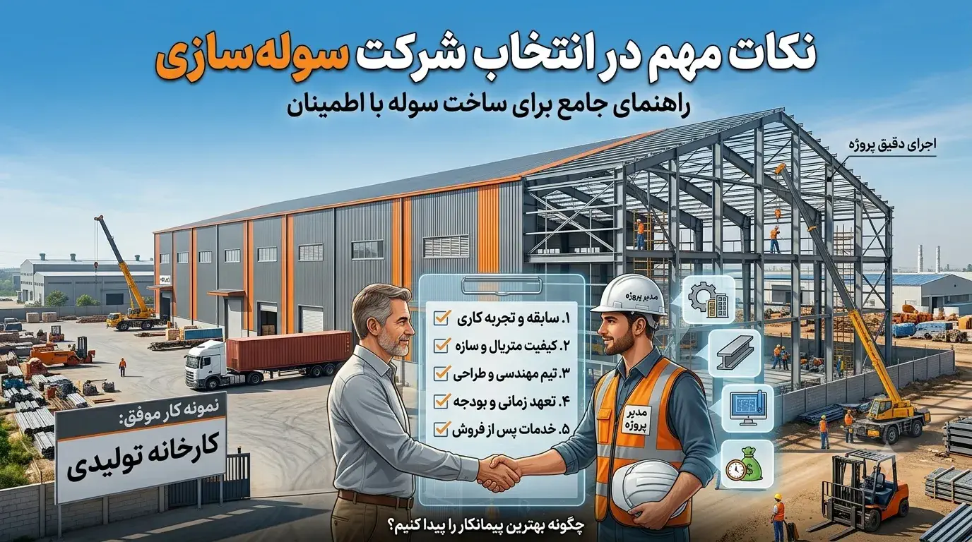 نکات مهم در انتخاب شرکت سوله‌سازی