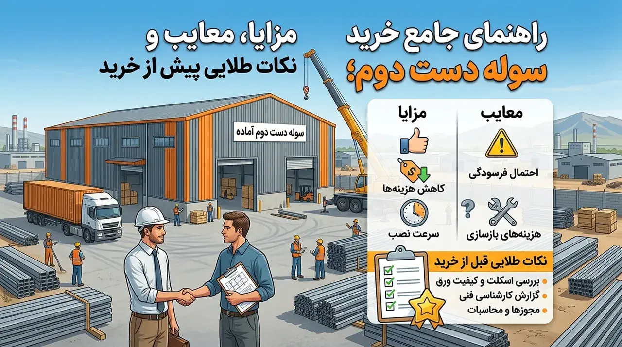 راهنمای جامع خرید سوله دست دوم؛ مزایا، معایب و نکات طلایی پیش از خرید